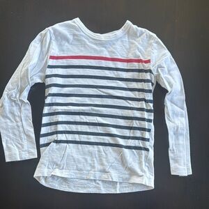 Crewcuts White and Red Long Sleeve Tee